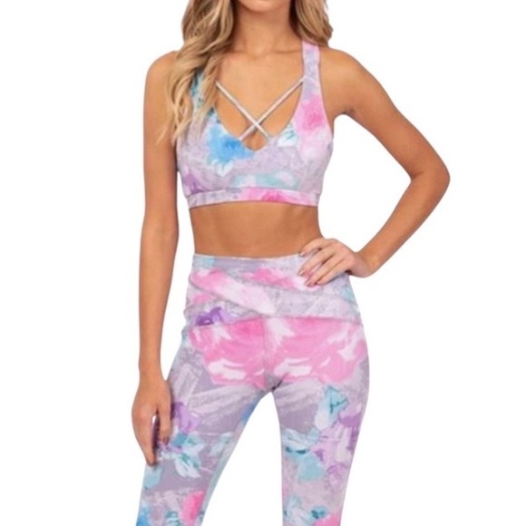 VITA LA x ANNA VICTORIA floral leggings S - Picture 7 of 7